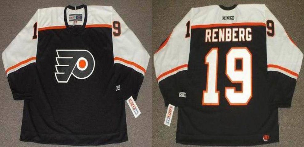 2019 Men Philadelphia Flyers #19 Renberg Black CCM NHL jerseys->philadelphia flyers->NHL Jersey